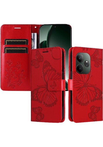 Realme Gt 6 Flip Kickstand Için Kılıf Kart Yuvası Standı ile Darbeye Kapak (Yurt Dışından)