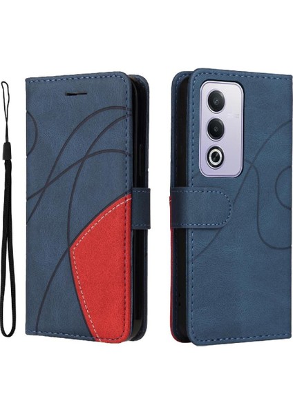 Oppo A3 Pro 5g Için Flip Case Dikiş Renk Deri Cüzdan Kickstand Flip (Yurt Dışından)