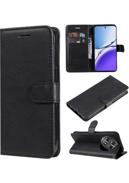 MY Boutique1 Kart Yuvası ile Oppo A3 5g Klasik Düz Renk Için Flip Case Yüksek Kalite (Yurt Dışından)