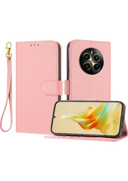 Realme 12 Artı Cüzdan Flip Için Telefon Kılıfı Folio Kart Yuvaları Tutucu Pu (Yurt Dışından)