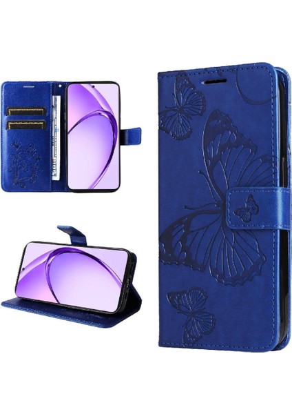 Kart Yuvası Standı Flip Kickstand ile Oppo A3 Pro 5g Pu Deri Için Kılıf (Yurt Dışından)