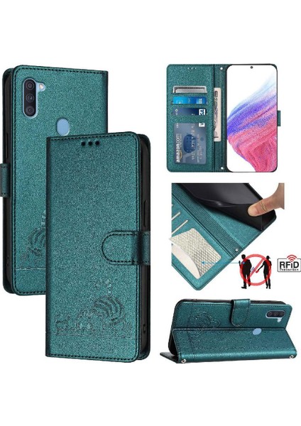 Galaxy A11 Kart Yuvası Tutucu Için Kickstand Kedi Rfıd Cüzdan (Yurt Dışından) indirimleri