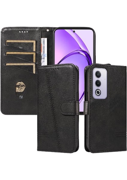 Kredi Kartı Yuvası ile Oppo A3 Pro 5g Için Filp Durumda Ayrılabilir Siyah Cüzdan (Yurt Dışından)