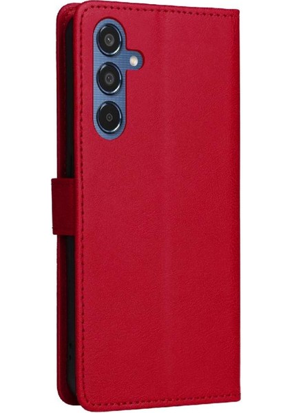 Galaxy M35 Klasik Düz Renk Yüksek Kaliteli Deri Için Flip Case (Yurt Dışından)
