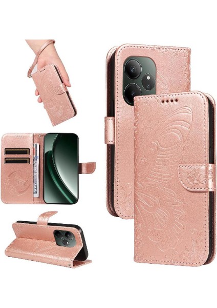 Realme Gt 6 Için Flip Case Ayrılabilir El Kayışı ile Yüksek Kaliteli Deri (Yurt Dışından)