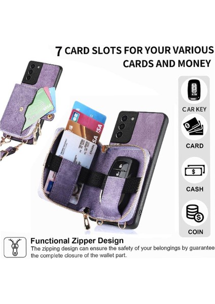 Galaxy S21 Ayarlanabilir Kordon Premium Deri 7 Kart (Yurt Dışından) fiyatları