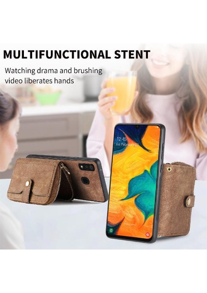 Galaxy A30/A20 Fermuar Kapatma 7 Kart Yuvaları Premium Standı (Yurt Dışından) fiyatları