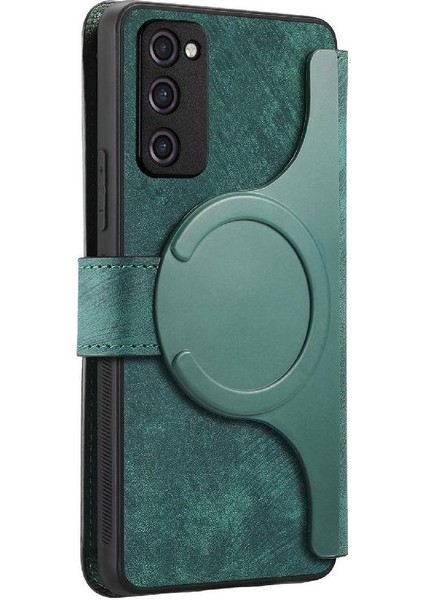 Galaxy S20 Fe Için Flip Case Kart Standı Retro Mıknatıs Koruyucu (Yurt Dışından) modelleri