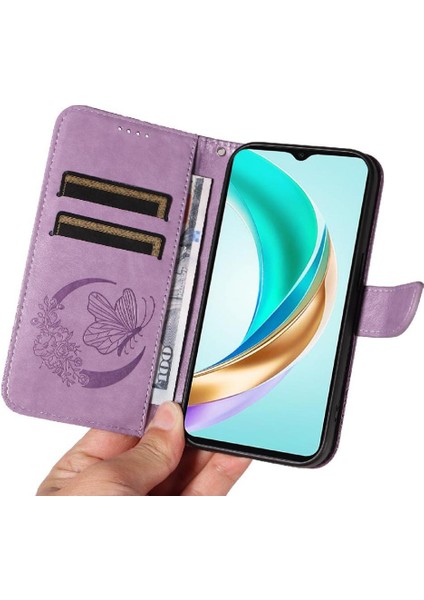 Onur X6B Ayrılabilir El Kayışı Kabartmalı Kelebek Yüksek Flip Case (Yurt Dışından) modelleri