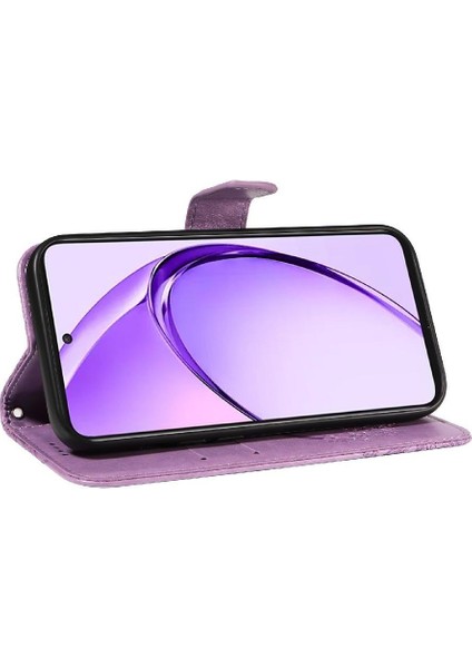 Oppo A3 Pro 5g Için Flip Case Ayrılabilir El Kayışı ile Kabartmalı Kelebek (Yurt Dışından)