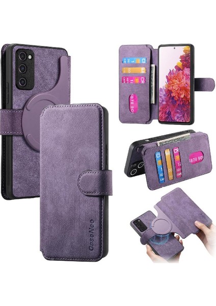 Galaxy S20 Fe Için Flip Case Kart Standı Retro Mıknatıs Koruyucu (Yurt Dışından)