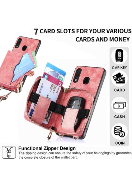 Galaxy A30/A20 Fermuar Kapatma 7 Kart Yuvaları Premium Standı (Yurt Dışından) fırsatları