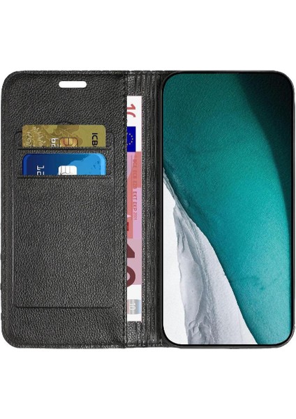 IPhone 16 Için Kılıf Pro Max Cüzdan Iş Manyetik Kabuk Flip Kart Yuvaları (Yurt Dışından)