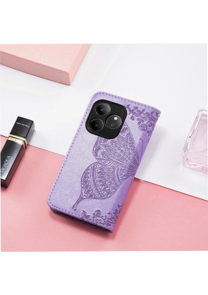 Realme Gt 6 Iş Kelebek Kanat Cüzdan Çok Renkli (Yurt Dışından)
