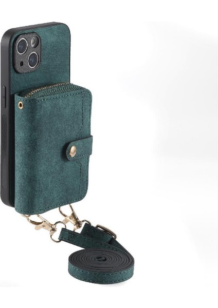 IPhone 15 Için Kılıf Standı 7 Kart Yuvaları Premium Deri Fermuar Kapatma (Yurt Dışından) fırsatları