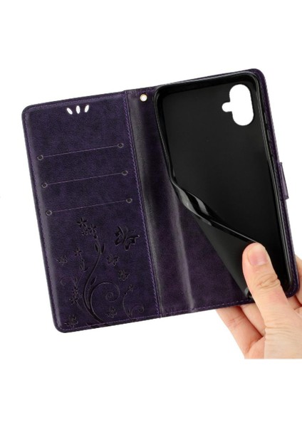 Galaxy A06 Kickstand Kart Tutucu Pu Deri Bilek Için Flip Case (Yurt Dışından) indirimleri