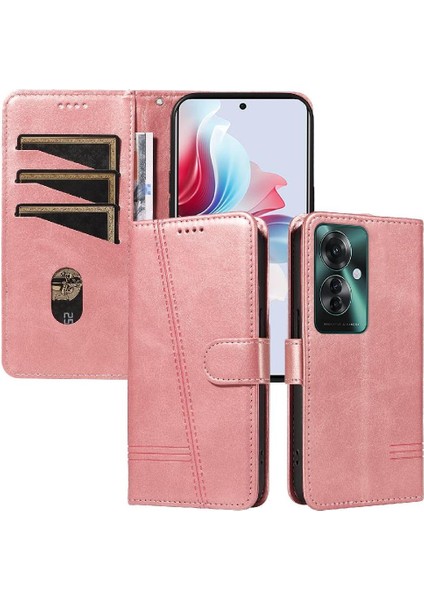 Oppo Filp 11F 5g Için Filp Durumda Ayrılabilir Siyah Bilezik Cüzdan Telefon Kılıfı (Yurt Dışından)