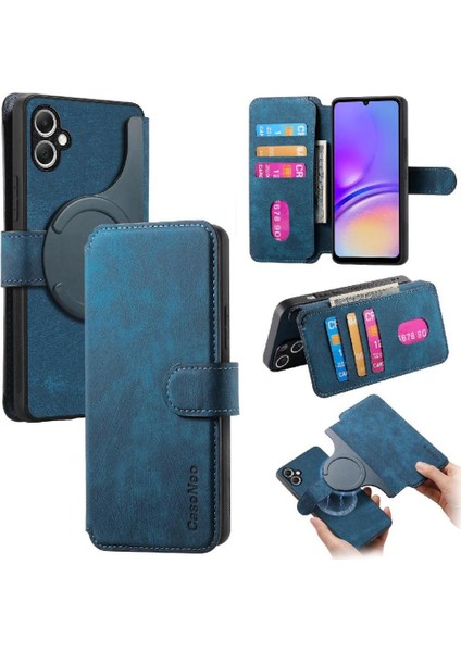 Galaxy A05 Için Flip Case Cüzdan Kart Standı Retro Mıknatıs Koruyucu (Yurt Dışından)