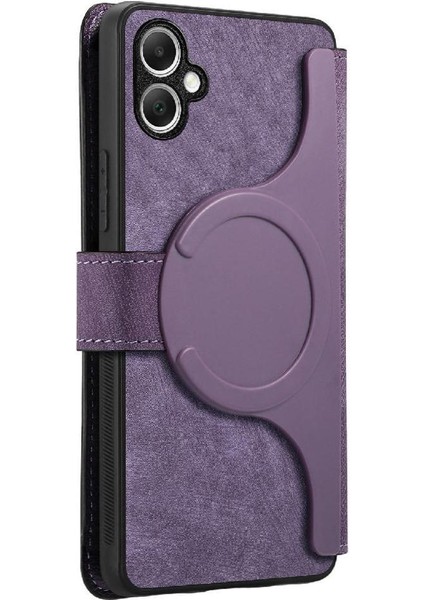 Galaxy A05 Için Flip Case Cüzdan Kart Standı Retro Mıknatıs Koruyucu (Yurt Dışından) modelleri