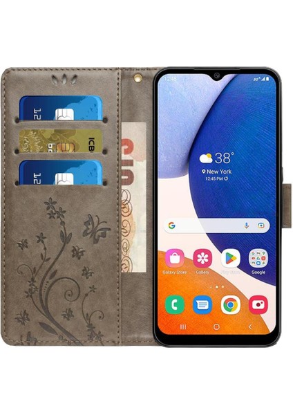 Galaxy A16 Için Filp Durumda Kart Tutucu Kickstand Bilek Kayışı Pu (Yurt Dışından)