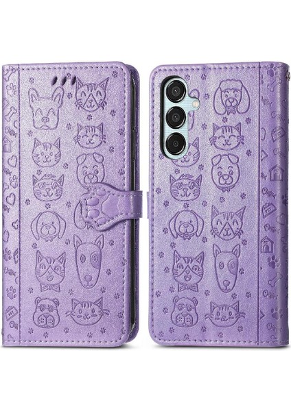 Galaxy Flip Flip Kapak Için Kılıf Kısa Kayış Darbeye Karikatür (Yurt Dışından)