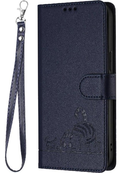 Huawei P30 Lite Için Kılıf Cüzdan Kapak Çevirin Kart Yuvası Tutucu Kickstand Kedi (Yurt Dışından)