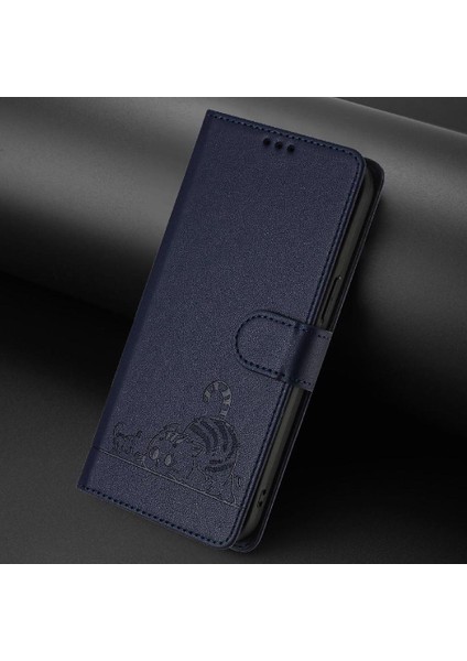 Huawei P30 Lite Için Kılıf Cüzdan Kapak Çevirin Kart Yuvası Tutucu Kickstand Kedi (Yurt Dışından)