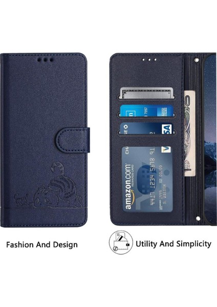 Huawei P30 Lite Için Kılıf Cüzdan Kapak Çevirin Kart Yuvası Tutucu Kickstand Kedi (Yurt Dışından)