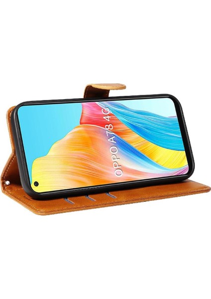 Oppo A78 4g Için Filp Durumda Ayrılabilir Siyah Bilezik Preslenmiş Pu Deri (Yurt Dışından) fiyatları