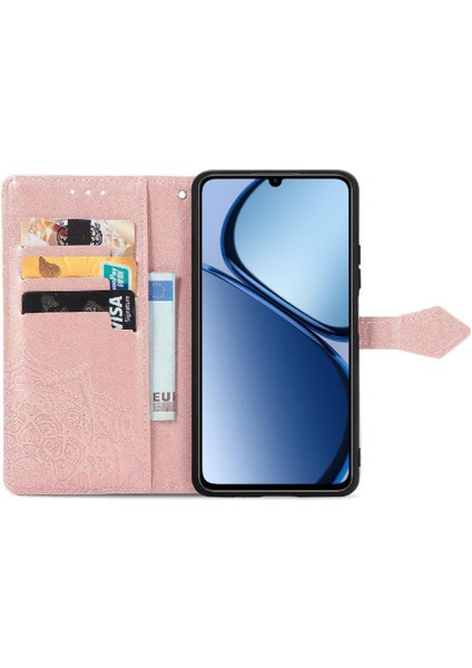 Realme C63 Darbeye Zarif Desen Kapak Kapak Deri Için Flip Case (Yurt Dışından)