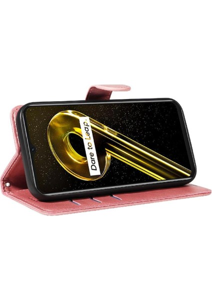 REALME10T Için Filp Durumda 5g Preslenmiş Pu Deri Cüzdan Telefon Kılıfı Ayrılabilir (Yurt Dışından)
