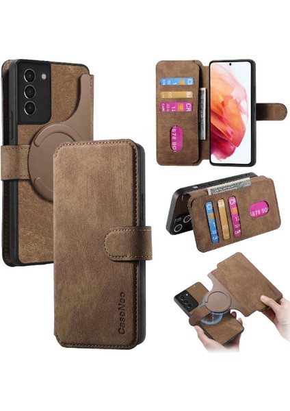 Galaxy S21 Mıknatıs Koruyucu Malzeme Için Flip Case Cüzdan Retro (Yurt Dışından)
