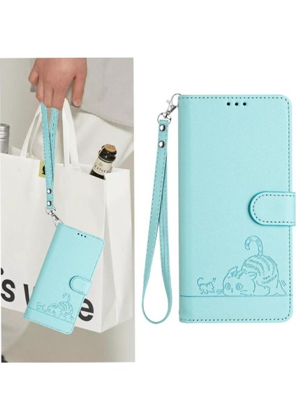 Huawei P40 Için Kılıf Cüzdan Kapak Çevirin Kedi Rfıd Kart Yuvası Tutucu Kickstand (Yurt Dışından) modelleri