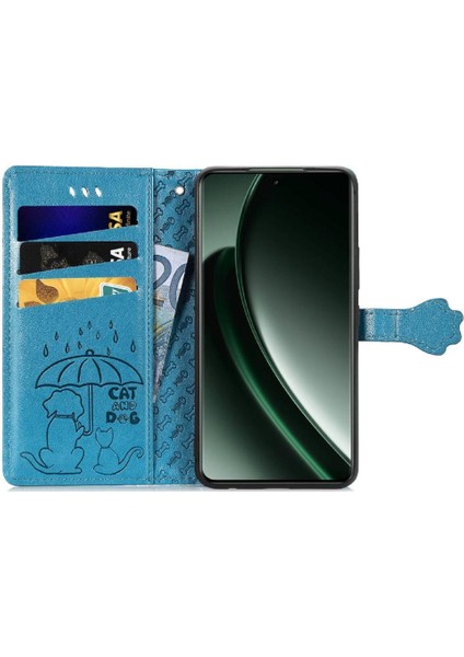 Realme Gt 6 Için Kılıf Darbeye Deri Kılıf Karikatür Hayvanlar Kapak Çevirin (Yurt Dışından)