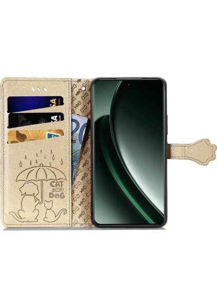 Realme Gt 6 Için Kılıf Darbeye Deri Kılıf Karikatür Hayvanlar Kapak Çevirin (Yurt Dışından)