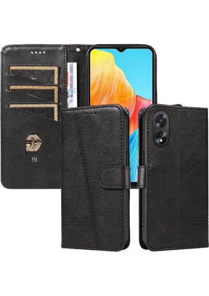 Oppo A38 4G/A18 4g Preslenmiş Pu Deri Cüzdan Telefon Kılıfı Için Filp Durumda (Yurt Dışından)