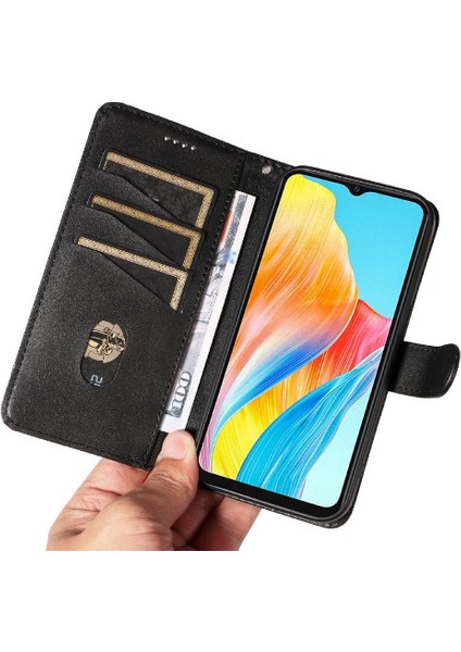 Oppo A38 4G/A18 4g Preslenmiş Pu Deri Cüzdan Telefon Kılıfı Için Filp Durumda (Yurt Dışından) fiyatları