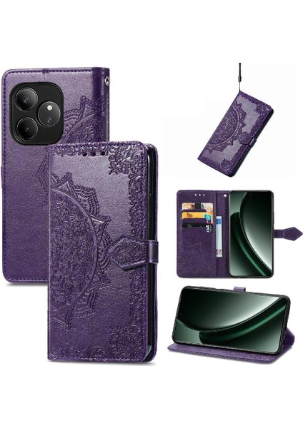 Realme Gt 6 Flip Kapak Için Flip Case Basit Iş Darbeye Zarif (Yurt Dışından)