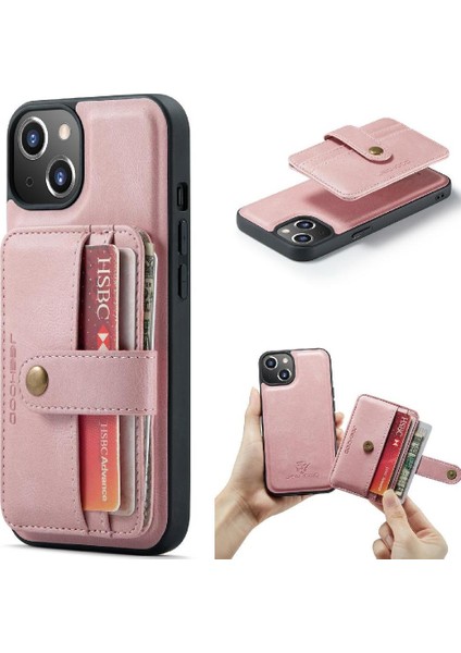 IPhone 14 Artı Cüzdan Manyetik Rfıd Engelleme Kablosuz Şarj Için Kılıf (Yurt Dışından)