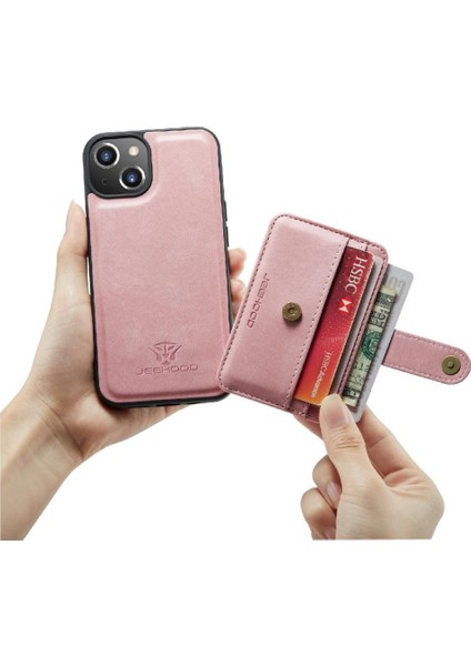 IPhone 14 Artı Cüzdan Manyetik Rfıd Engelleme Kablosuz Şarj Için Kılıf (Yurt Dışından)