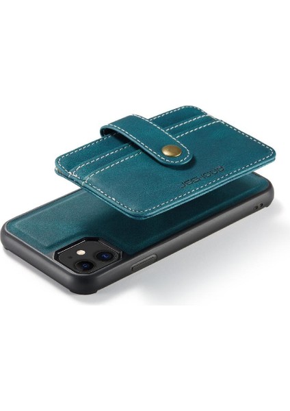 IPhone 11 Için Kılıf Kablosuz Şarj Cüzdan Rfıd Engelleme Manyetik (Yurt Dışından)