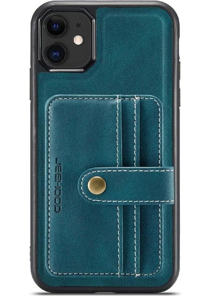 IPhone 11 Için Kılıf Kablosuz Şarj Cüzdan Rfıd Engelleme Manyetik (Yurt Dışından)