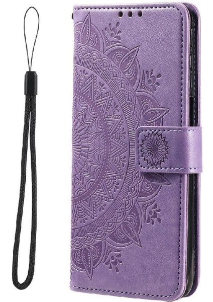 IPhone 14 Için Flip Case Pro Max Pu Deri Cüzdan Kılıf Totem Kabartma (Yurt Dışından)