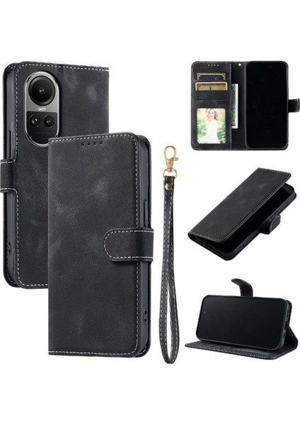 Oppo Oppo 10 Pro 5g Için Flip Case Kickstand Cüzdan Kart Yuvaları Manyetik Pu (Yurt Dışından)