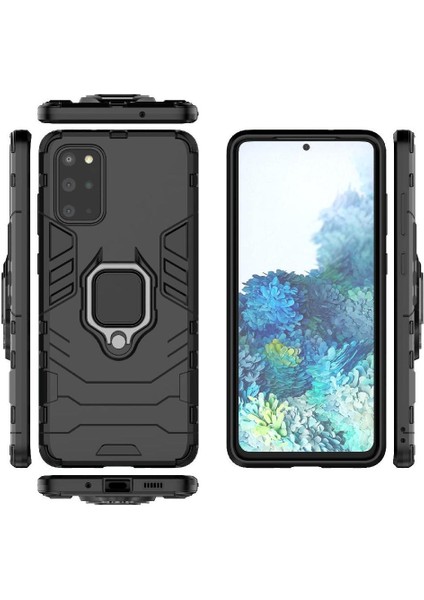 Halka Araba Dağı Kickstand Kılıf Samsung Galaxy S20 Artı Askeri Sınıf (Yurt Dışından)