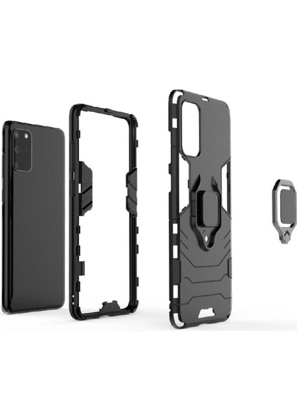 Halka Araba Dağı Kickstand Kılıf Samsung Galaxy S20 Artı Askeri Sınıf (Yurt Dışından) fiyatları