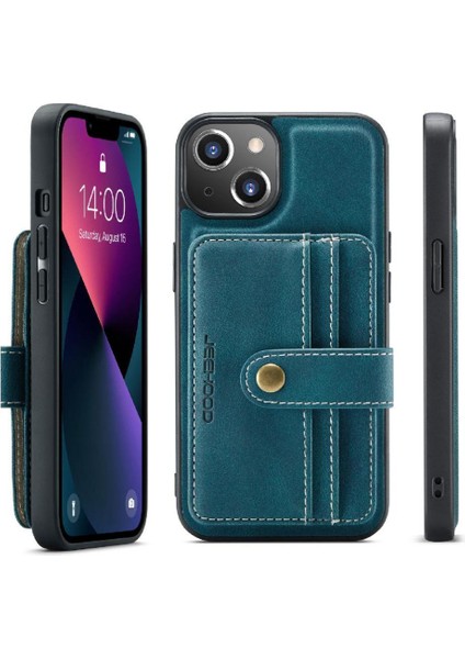 IPhone 14 Için Kılıf Kablosuz Şarj Cüzdan Manyetik Rfıd Engelleme (Yurt Dışından)