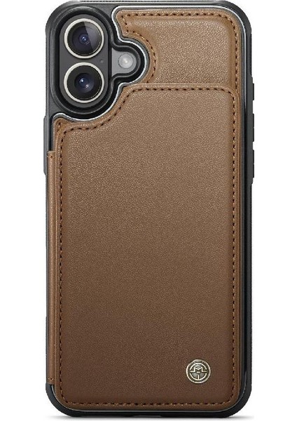 IPhone 16 Için Flip Case Artı Kickstand Kart Tutucu Ince Darbeye Vaka (Yurt Dışından)