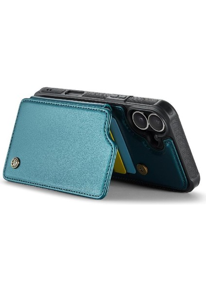 IPhone 16 Için Flip Case Artı Kickstand Kart Tutucu Ince Darbeye Vaka (Yurt Dışından)