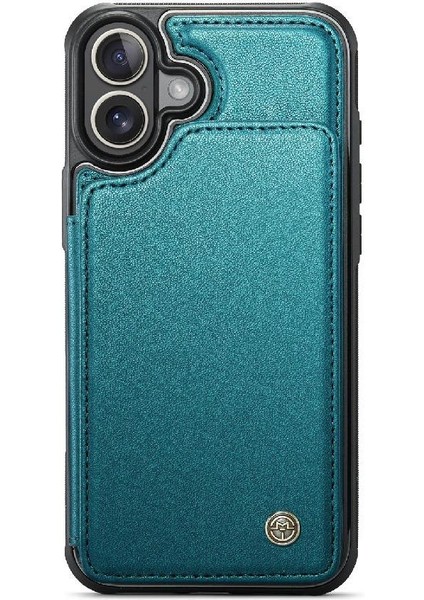 IPhone 16 Için Flip Case Artı Kickstand Kart Tutucu Ince Darbeye Vaka (Yurt Dışından)